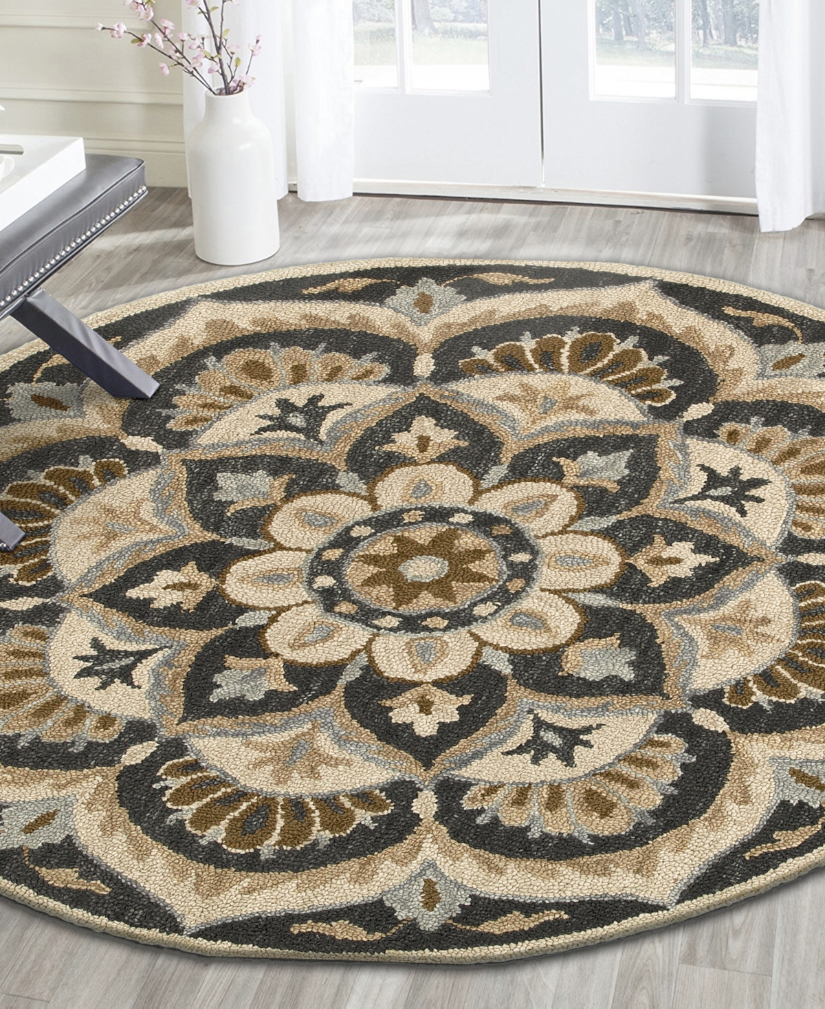 Lr Home Radiance Rdc-062 4' x 4' Round Area Rug