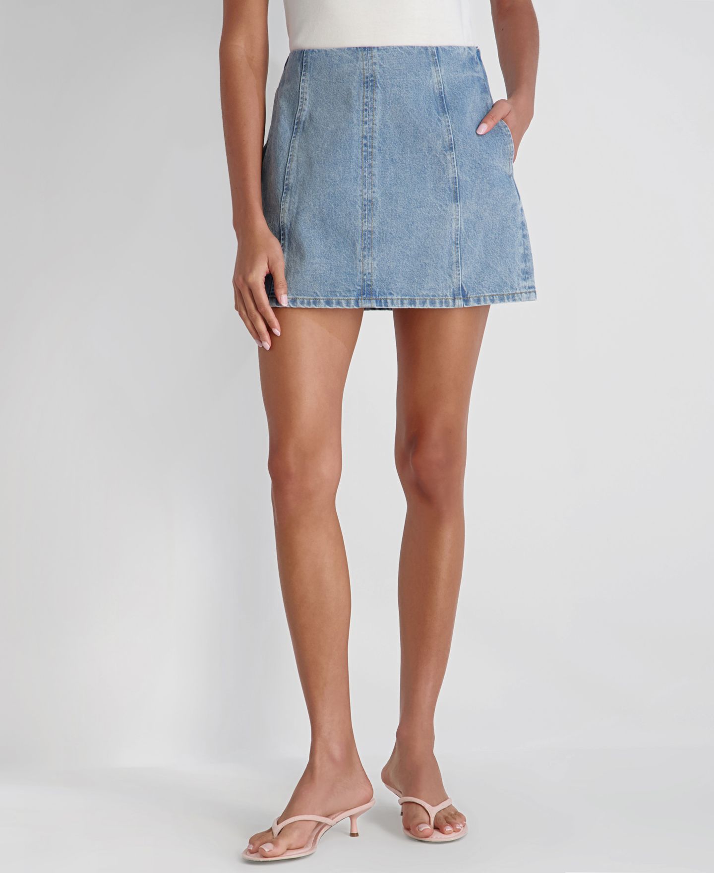 Женская юбка French Connection 90s Denim Multi Seam Mini — фото 1