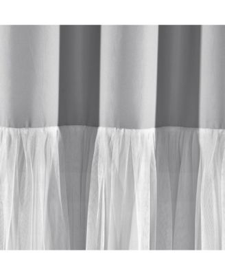 Tulle Skirt Colorblock Light Filtering Window Curtain Panels Pair Curtains for Bedroom Kids - Nursery Decor