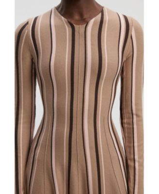 Women's Asymmetric Hem Knit Midi Dress