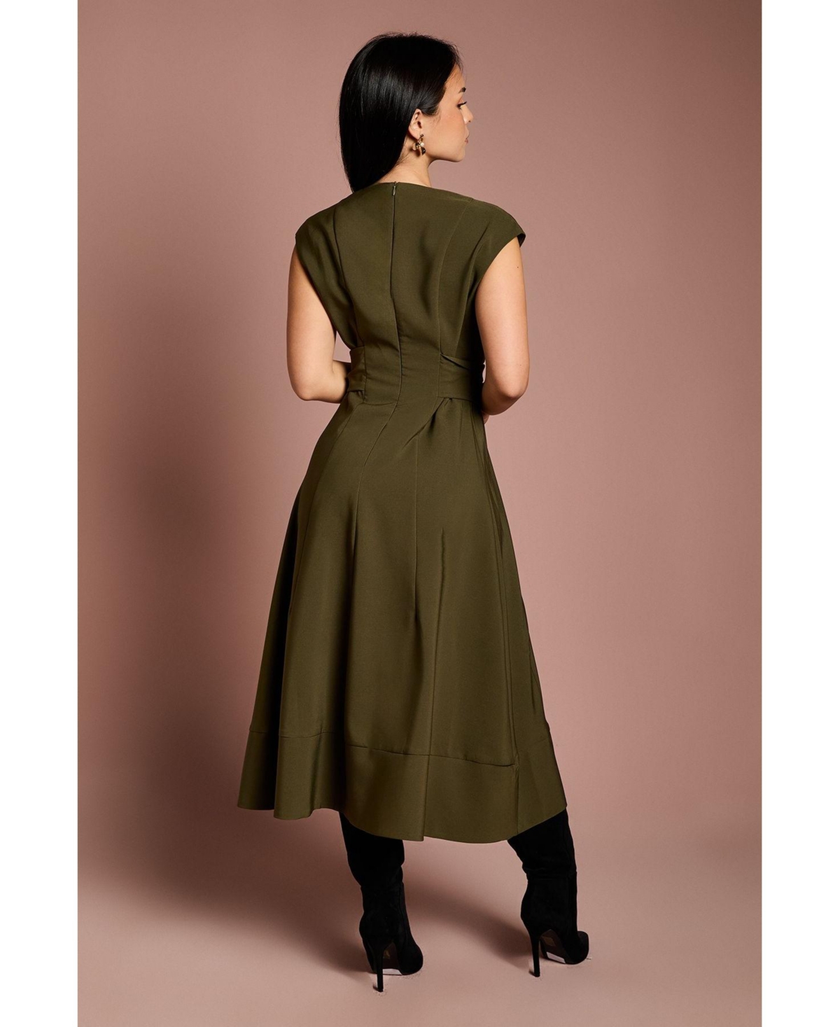 Coast Women's Belted Crepe Dress