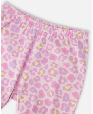 Baby Girl Cotton Two-Piece Pyjama Set Purple Animal Print - Baby