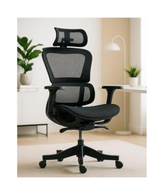High Back Mesh Office Chair with 4D Armrests & Recline