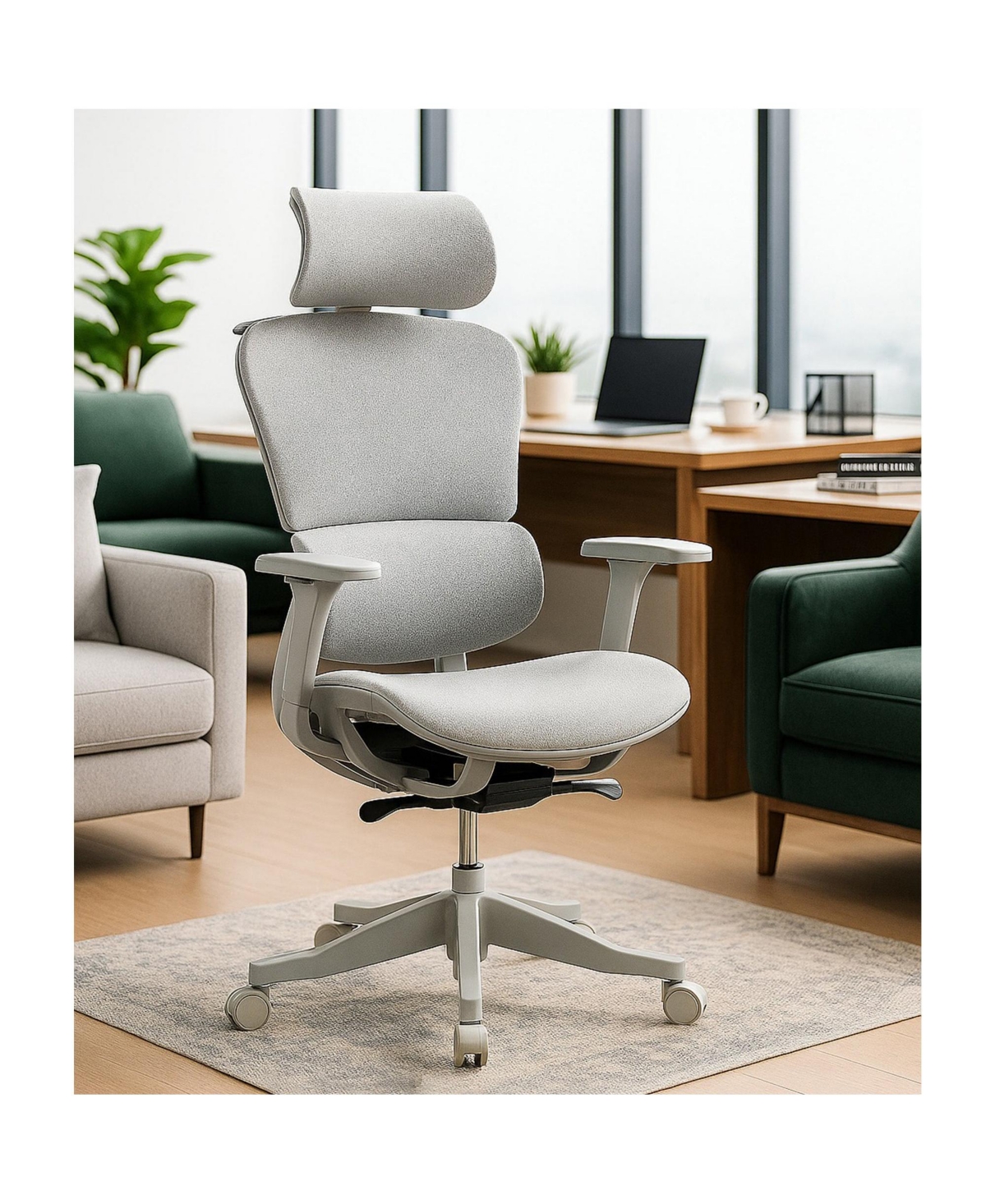 Boyel Living High Back Mesh Office Chair with 4D Armrests & Recline