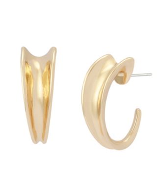 Robert Lee Morris Soho Silver Sculpted Small Hoop Earrings - Gold 38$