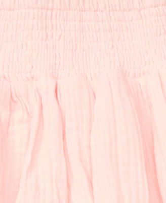 Girls' 7-16 Smocked Two-Tier Skirt