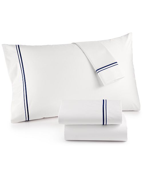 Hotel Collection 525 Thread Count Cotton Embroidered Queen Sheet Set