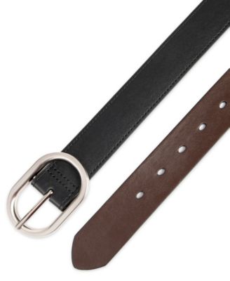 Reversible Center Bar Buckle Dress Belt