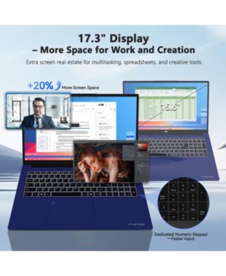17.3" AI Laptop, AMD Ryzen AI 9 HX 370(50 TOPS NPU), Radeon 890M, 32GB RAM 2TB SSD, DDR5, 144Hz, PD 100W USB-C 4.0