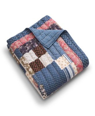 Shiloh Patchwork Floral Print Cotton Blend Throw, 50" x 60"