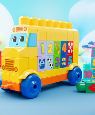 First Builders Build and Count Bus Block Toy, 45 Pieces