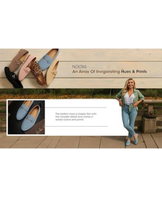 Womens Noltas Horsebit Embellished Flat Loafers