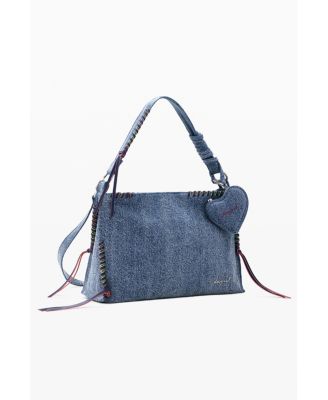 Women's Big denim heart bag
