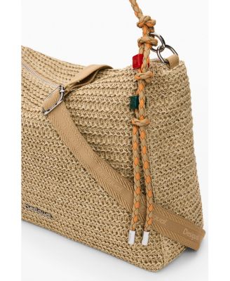Women's Large Raffia Charms Bag