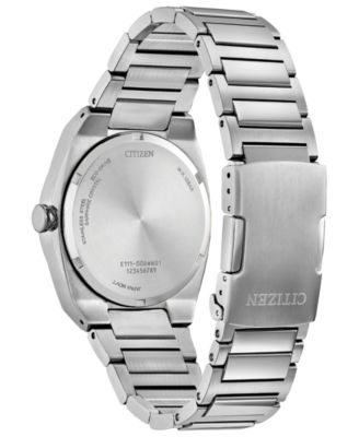 Men's Sport Luxury Integrated Silver-Tone Stainless Steel Bracelet Watch, 40mm