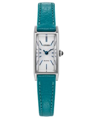 Women's Fio Turquoise Leather Strap Watch, 14.3mm