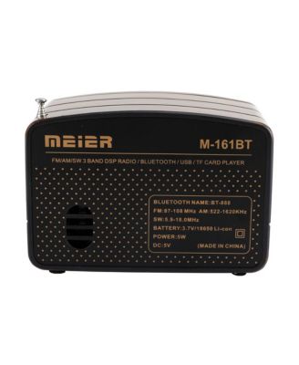 Portable Vintage Radio, FM/AM/SW Receiver with Bluetooth & USB/TF Playback for Home Decor