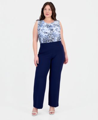 Plus Size Pull-On High-Rise Wide-Leg Pants 