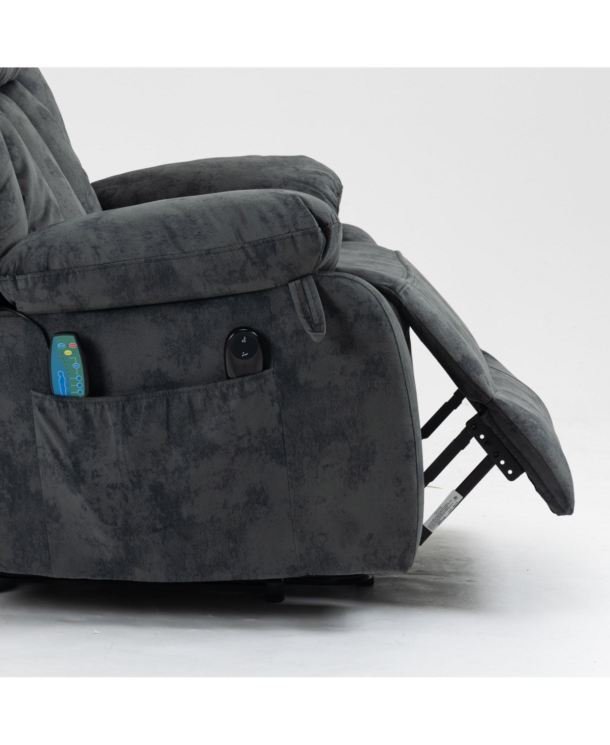 Boyel Living Velvet Recliners with Heat & Massage Power Lift Chair Relax Sofa Chair for Living Room, Brown