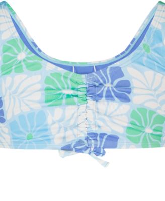 Girls' 8-16 Floral V-Neck Top & Bottoms Bikini, 2-Piece Set