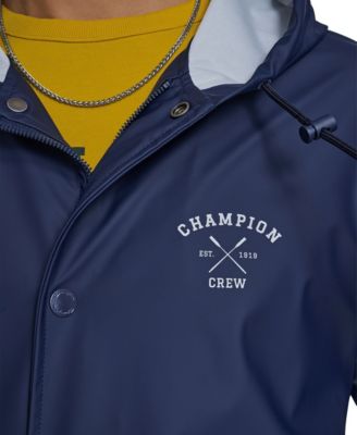 Men's Rubberized Hooded Rain Jacket