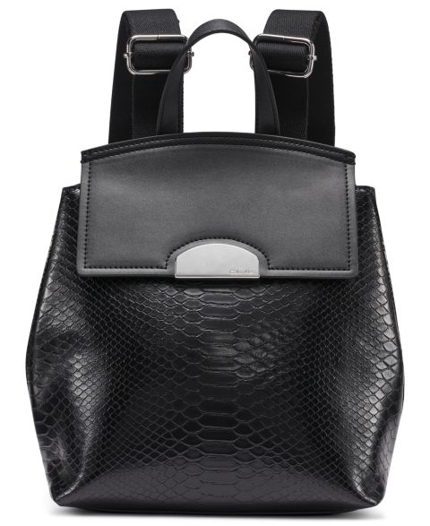 Рюкзак Calvin Klein Small Arabella Snake, цвет: Чёрный / Серебряный