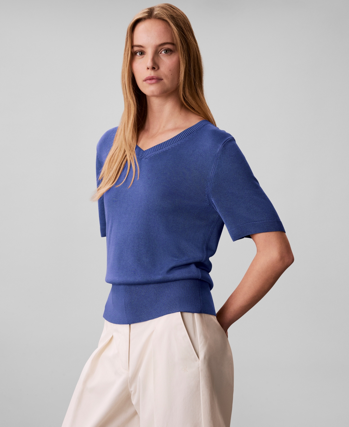Calvin Klein Women's V-Neck Knit Sweater
