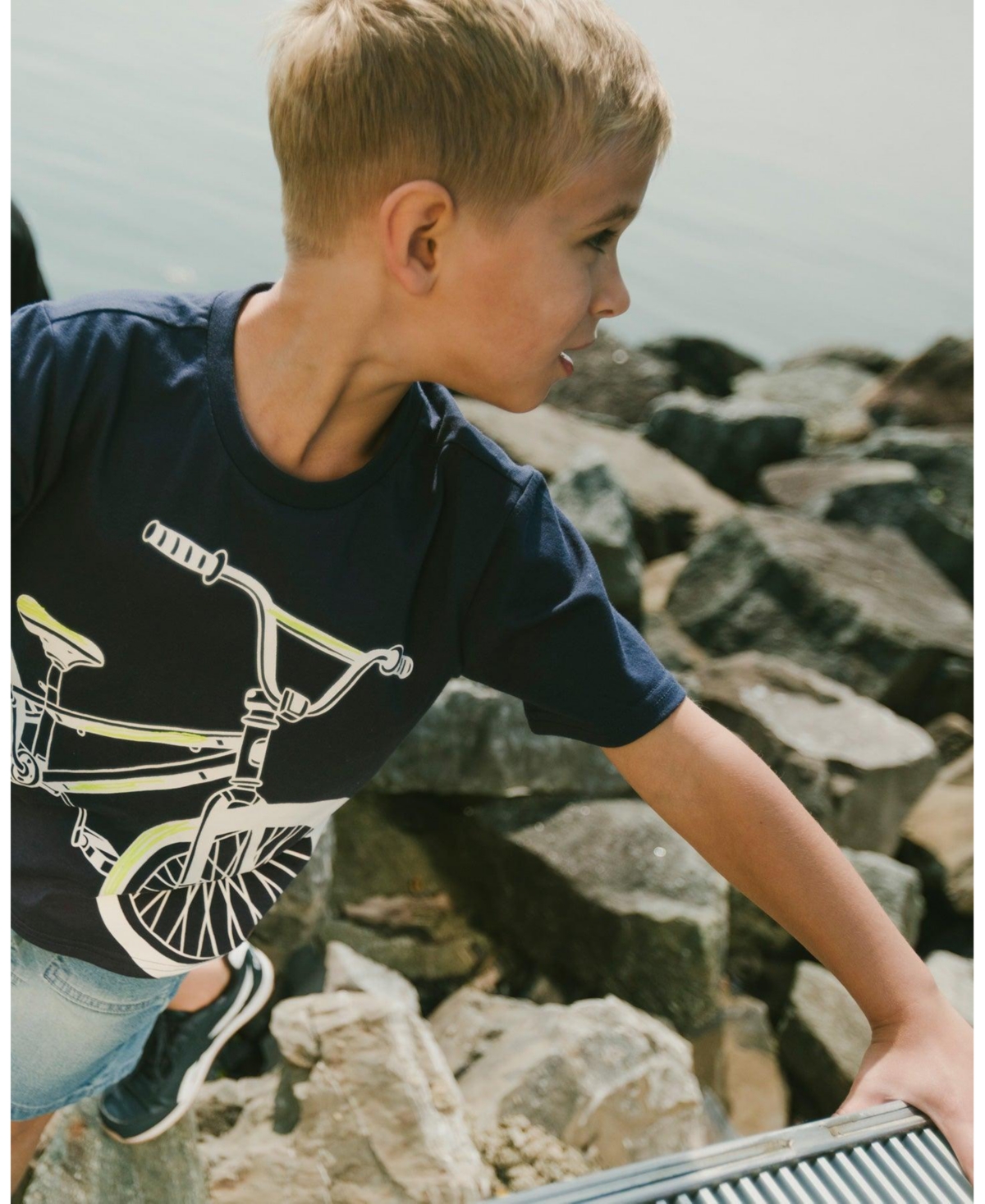 Deux par Big Boys Cotton Bike Print Jersey T-Shirt