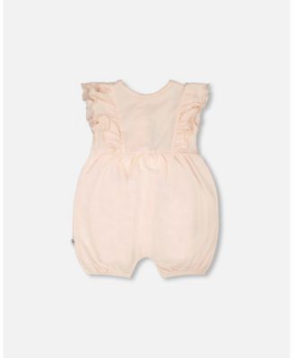 Baby Girls Cotton Jersey Romper with Frills