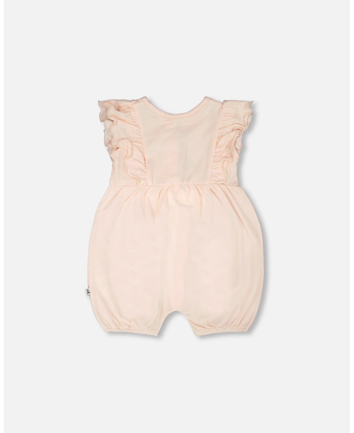 Deux par Baby Girls Cotton Jersey Romper with Frills