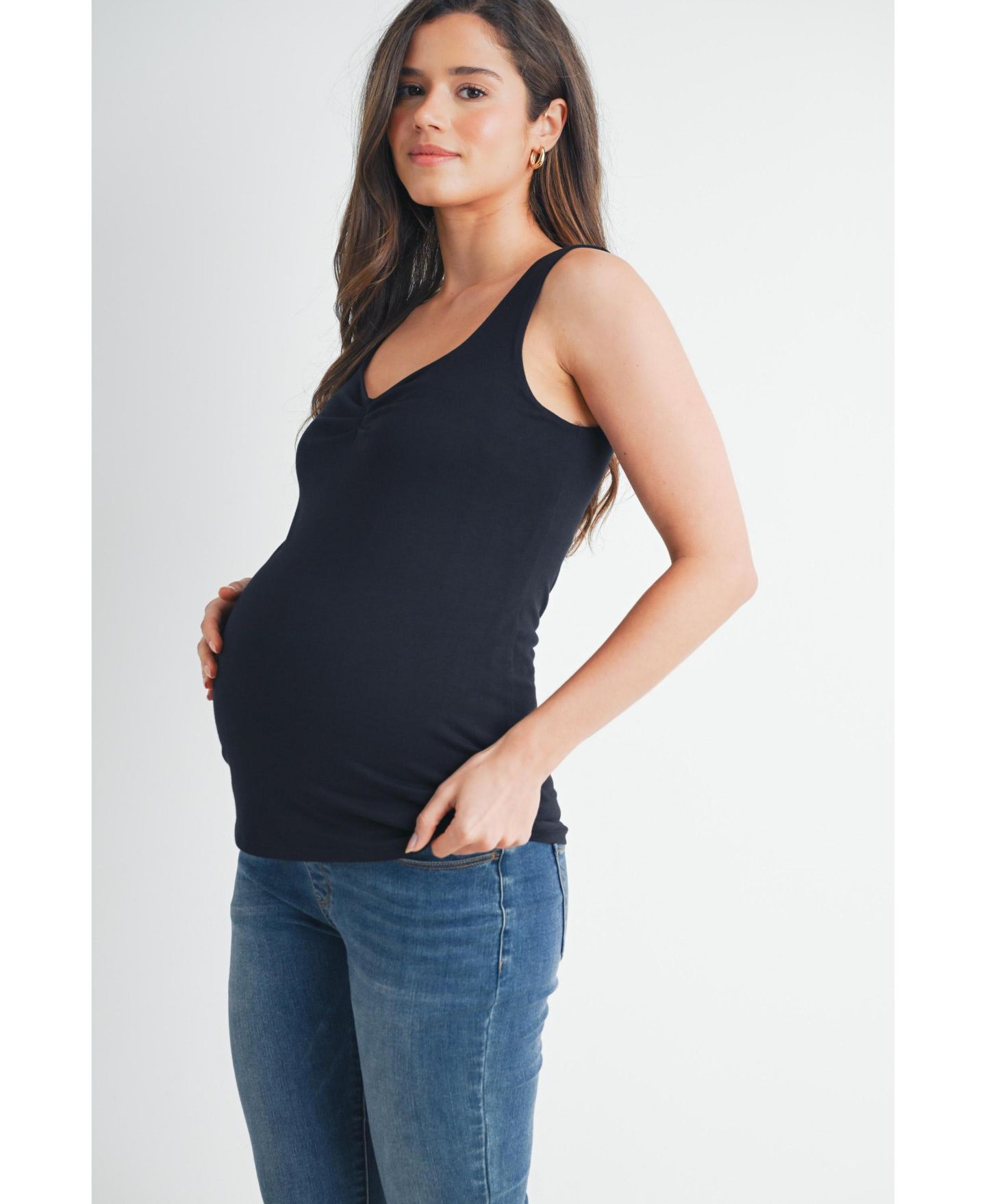 Женский топ Hello Miz Maternity Sweetheart Neckline, цвет: Чёрный — фото 2