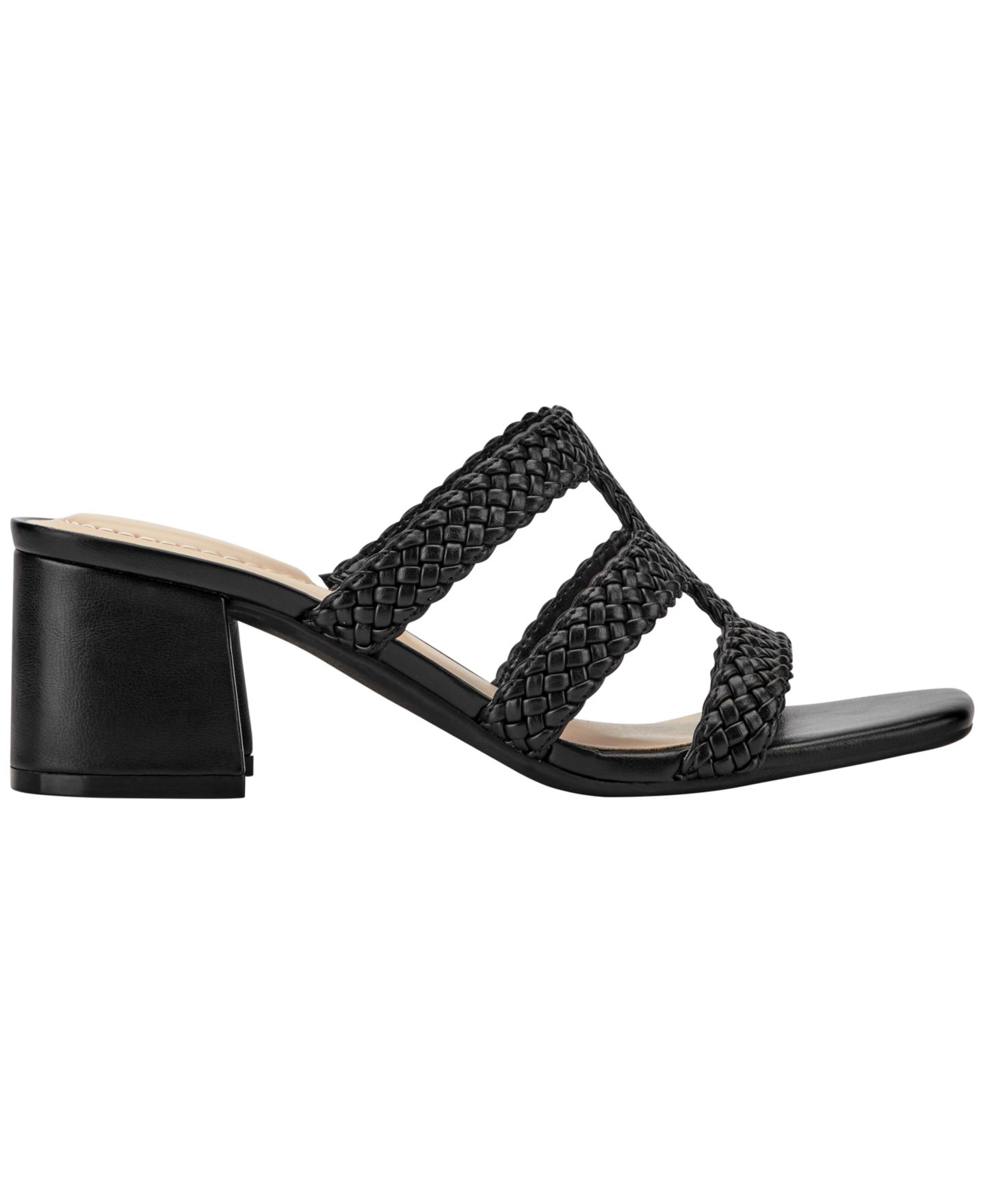 Женские сандалии Bandolino Mumm Woven Block Heel Dress Sandals, цвет: Чёрный — фото 2