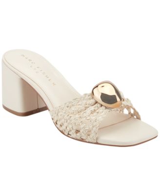 Women's Farrel Ornamented Woven Slip-On Block Heel Sandals