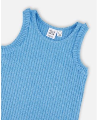 Toddler Girls Rib Tank Top Blue