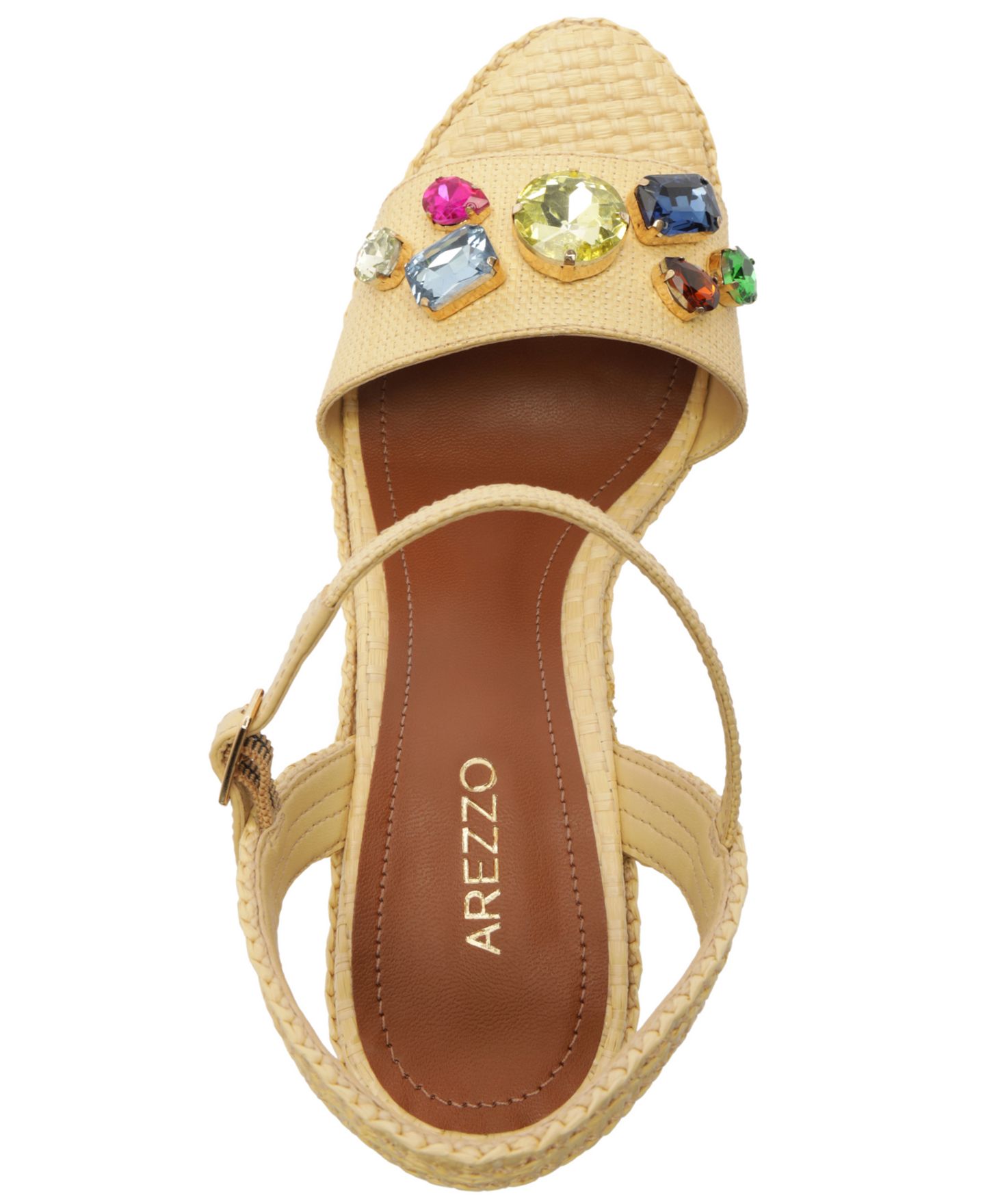 Женские сандалии Arezzo Georgina Wedge Heel, цвет: Palha — фото 4