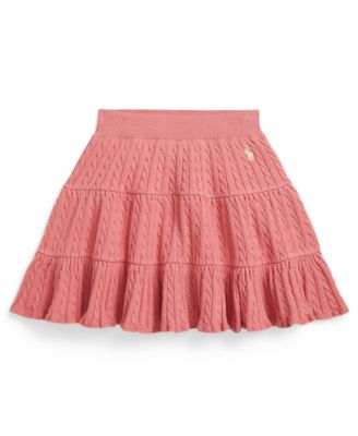 Girls' 2T-6X Mini-Cable Tiered Skirt