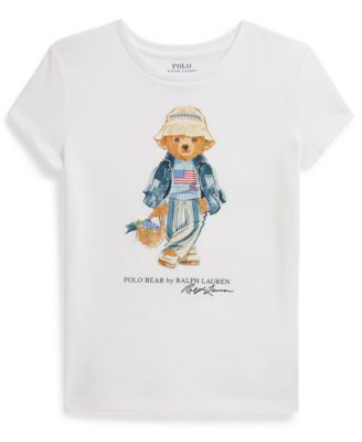 Girls' 7-16 Polo Bear Crewneck Jersey T-Shirt
