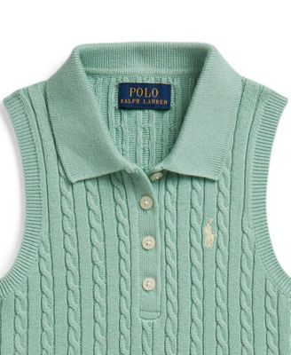 Girls' 2-6X Mini-Cable Polo Collar Dress