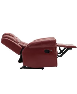 PU Leather Power Recliner Home Theater Recliner with Cup Holder, USB Port