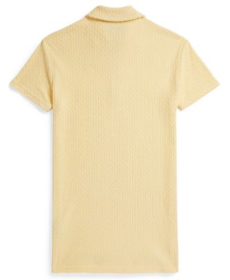 Girls' 7-16 Cable Terry Quarter-Zip Polo Cover-Up Dress