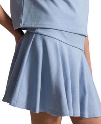 Girls' 7-16 Ponte Boxy T-Shirt and Skort, 2-Piece Set