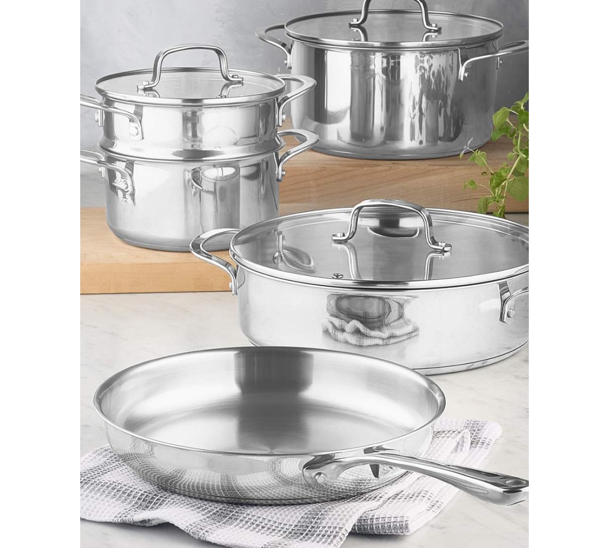 The Cellar Stainless Steel 8-Piece Cookware Set, Macy's Exclusive