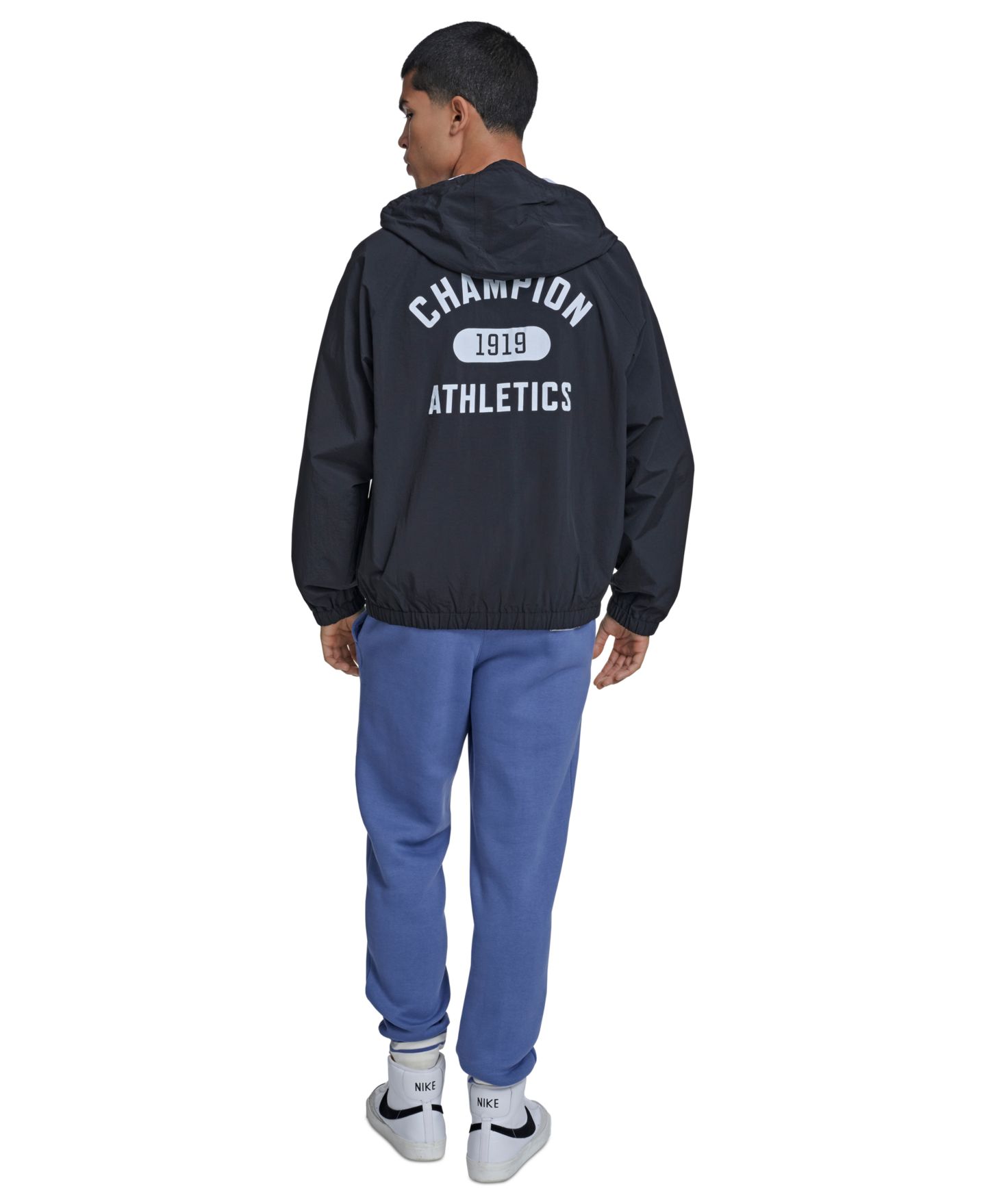 Мужская куртка Champion Packable Windbreaker, цвет: Чёрный — фото 8