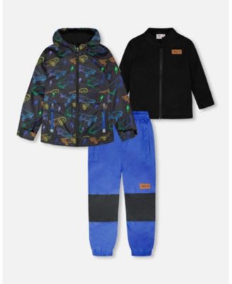 Big Boys 3-in-1 Two-Piece Mid-Season Outerwear Set Printed Skateboards