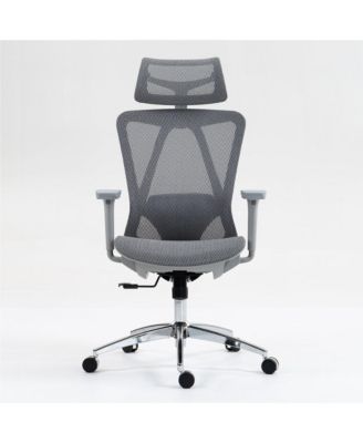 High-Back Mesh Office Chair with 3D Armrests & Adjustable Recline, Black