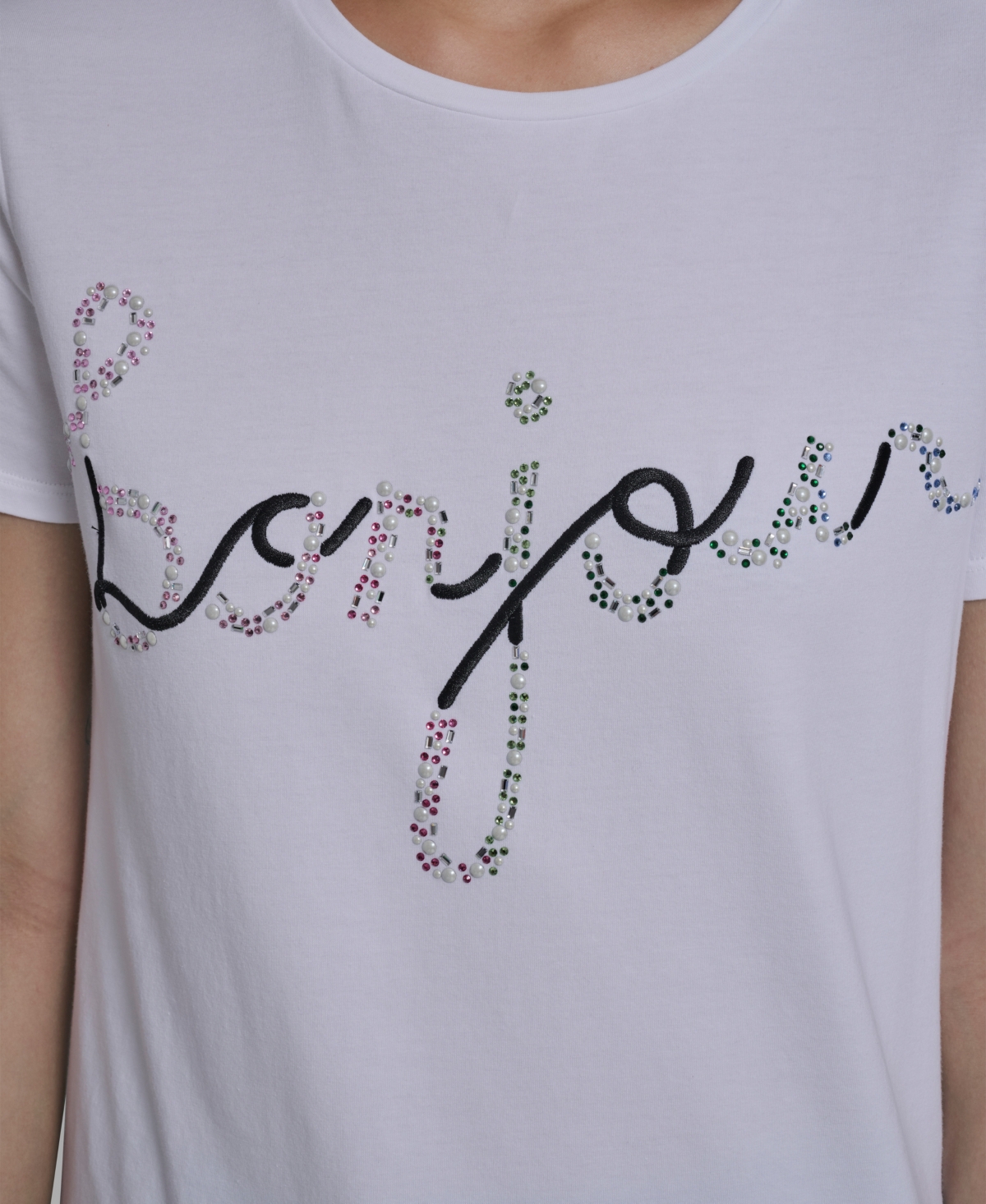 Karl Lagerfeld Paris Women's Crew Neck Sunglasses T-Shirt