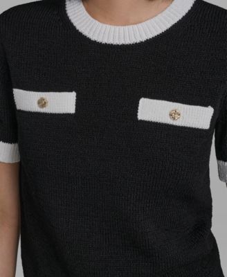 Women's Crew Neck Short-Sleeve Sweater