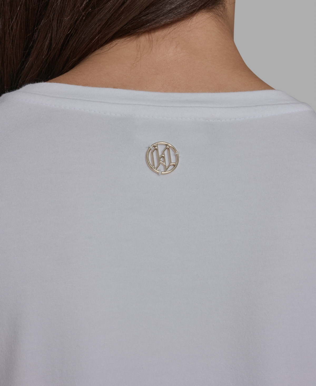Karl Lagerfeld Paris Women's Crew Neck Short-Sleeve Top
