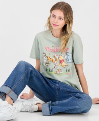 Juniors' Pooh's Farm Graphic Crewneck T-Shirt