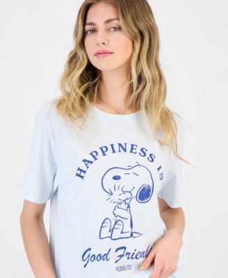 Juniors' Snoopy Woodstock Graphic Crewneck T-Shirt 